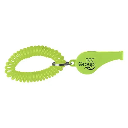 Coil Wristband Whistle Keychain