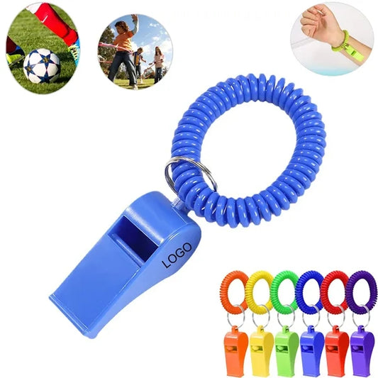 Coil Wristband Whistle Keychain