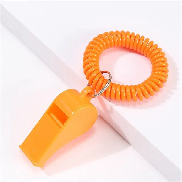 Coil Wristband Whistle Keychain