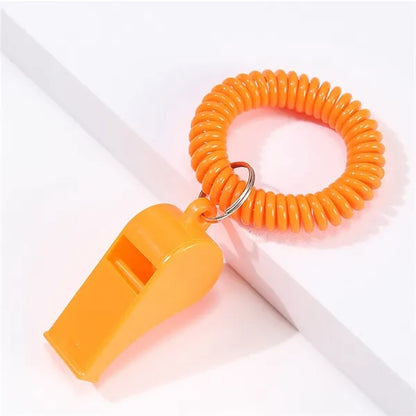 Coil Wristband Whistle Keychain