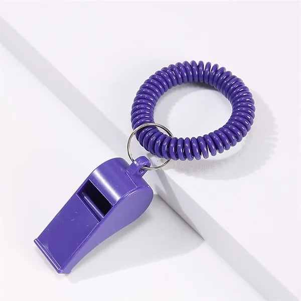 Coil Wristband Whistle Keychain