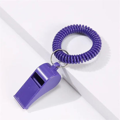 Coil Wristband Whistle Keychain