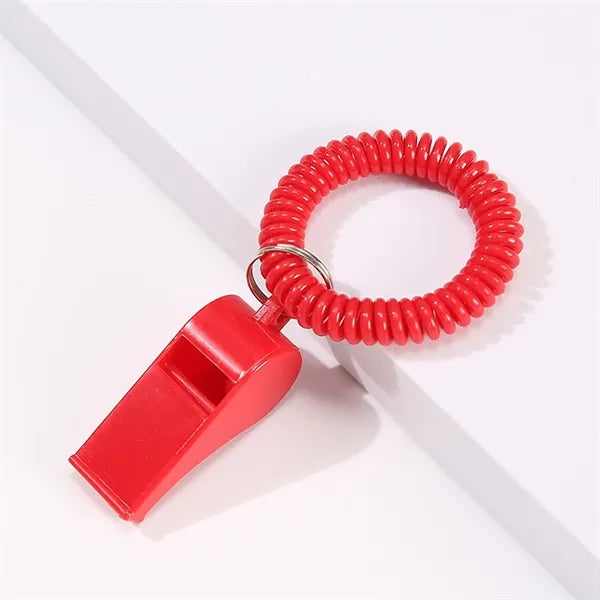 Coil Wristband Whistle Keychain