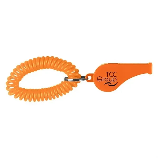 Coil Wristband Whistle Keychain