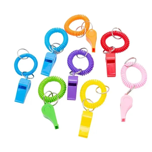 Coil Wristband Whistle Keychain