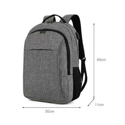 Business Laptop Bag Waterproof Backpack W/ USB Charging Port