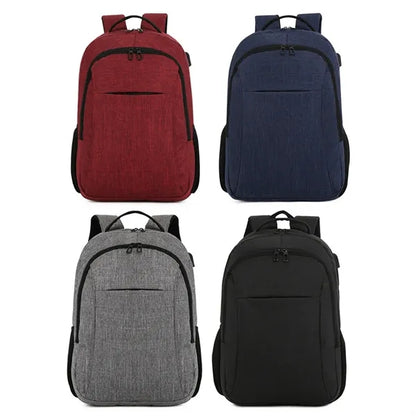 Business Laptop Bag Waterproof Backpack W/ USB Charging Port