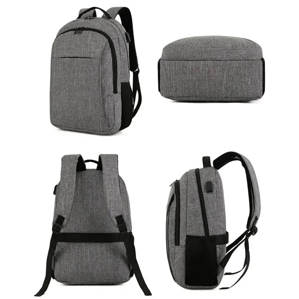 Business Laptop Bag Waterproof Backpack W/ USB Charging Port