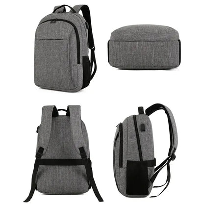 Business Laptop Bag Waterproof Backpack W/ USB Charging Port