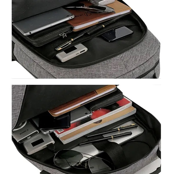 Business Laptop Bag Waterproof Backpack W/ USB Charging Port