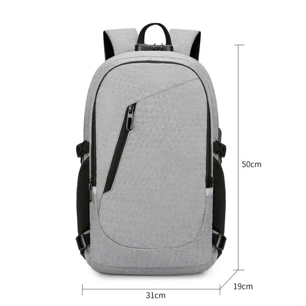 Laptop Backpack W/ USB Port Headphone Jack Anti-Theft Lock