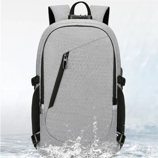 Laptop Backpack W/ USB Port Headphone Jack Anti-Theft Lock