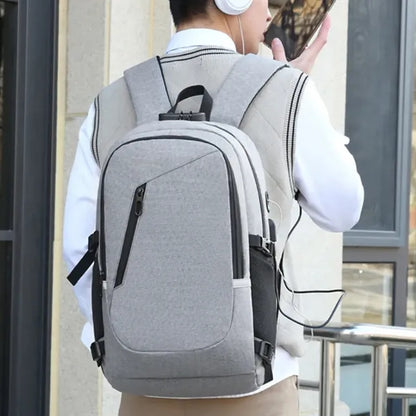 Laptop Backpack W/ USB Port Headphone Jack Anti-Theft Lock