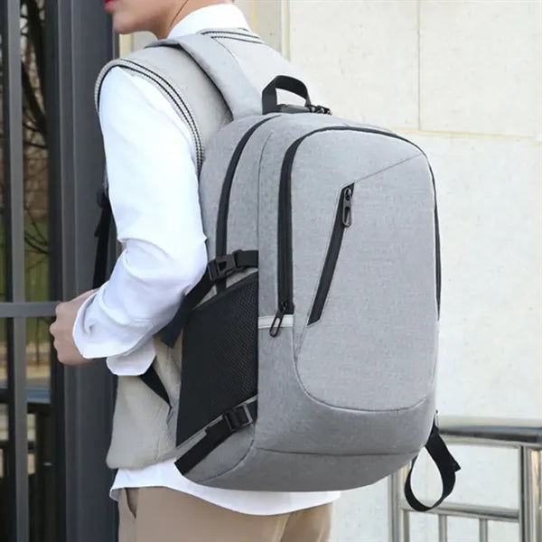 Laptop Backpack W/ USB Port Headphone Jack Anti-Theft Lock
