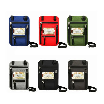 RFID Blocking Passport Neck Wallet Crossbody Travel Pouch
