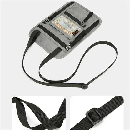 RFID Blocking Passport Neck Wallet Crossbody Travel Pouch
