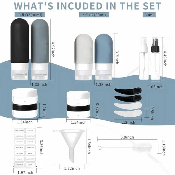 17 Pack Travel Bottles for Toiletries