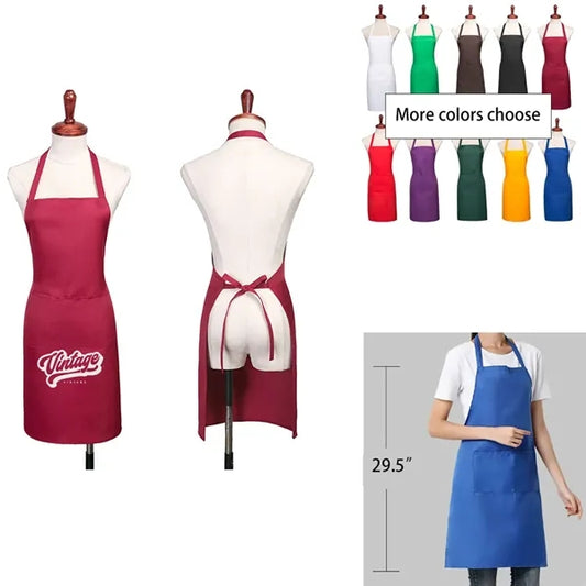 2 Pockets Hang Neck Cooking Kitchen Aprons