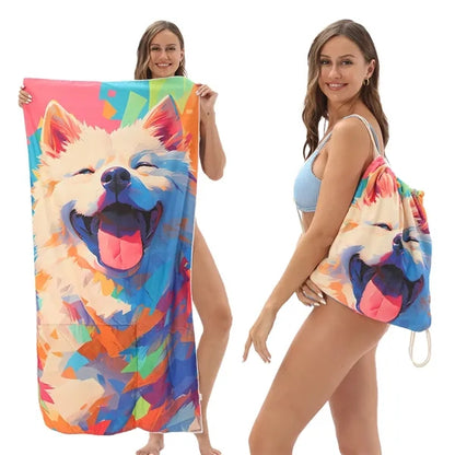 2-in-1 Convertible Beach Towel Backpack