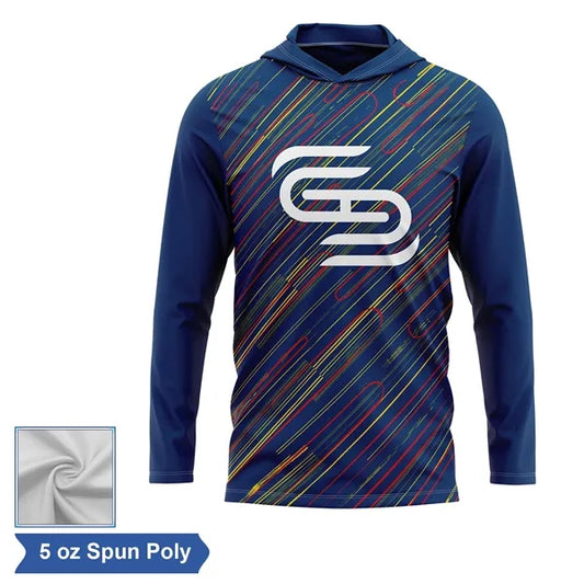 Sublimation Spun Polyester (Cotton Touch) Long Sleeve Hooded