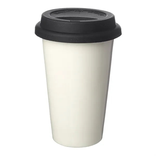 11 oz. Double Wall Ceramic Tumblers with Lid