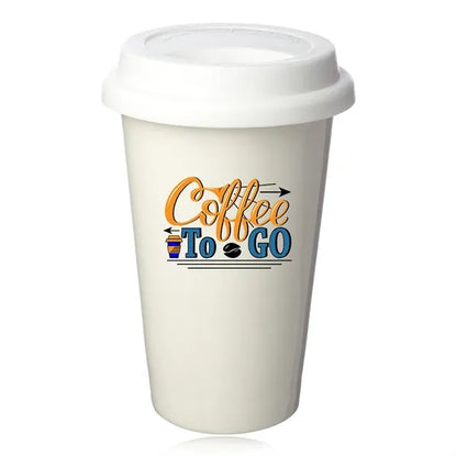 11 oz. Double Wall Ceramic Tumblers with Lid