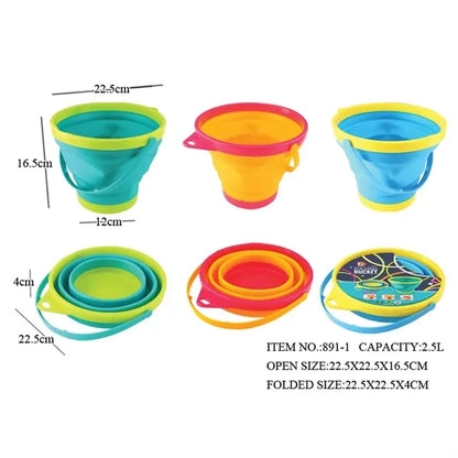 Castle Foldable Beach Sand Buckets Toy