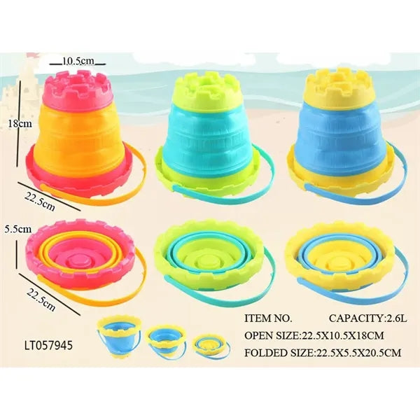 Castle Foldable Beach Sand Buckets Toy