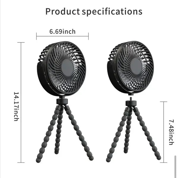 2400mAh Portable Stroller Fan