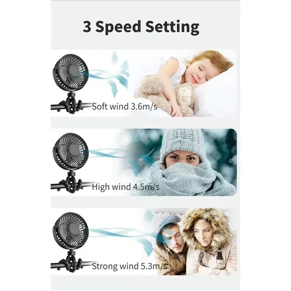 2400mAh Portable Stroller Fan