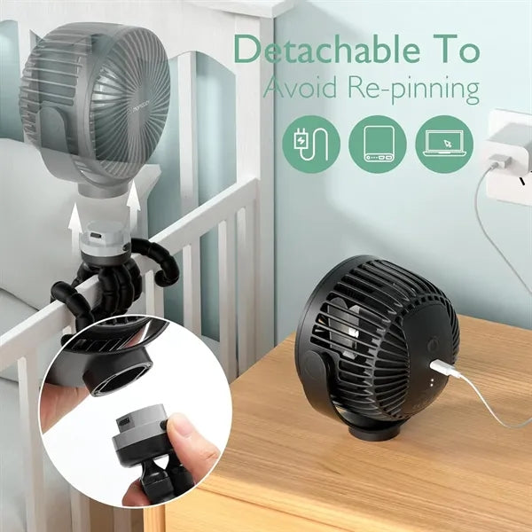 8000mAh Portable Stroller Fan