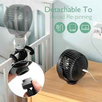 8000mAh Portable Stroller Fan