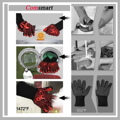 BBQ Flame-Resistant High-Temp Gloves