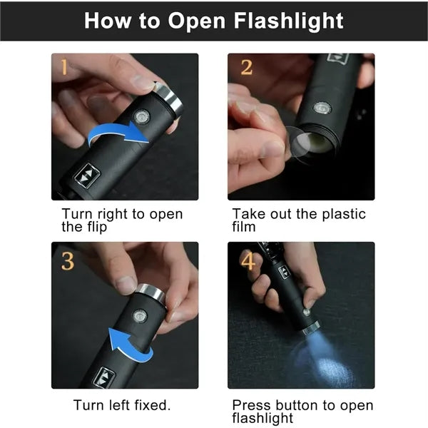 Auto-Open Reverse Folding Umbrella with LED Lights