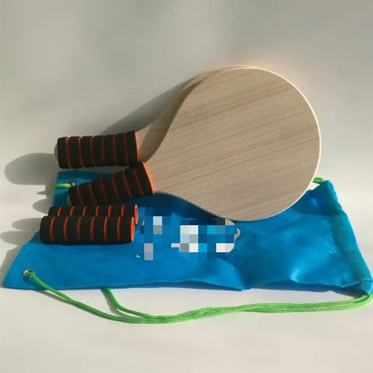 Wooden Beach Paddle Ball Set