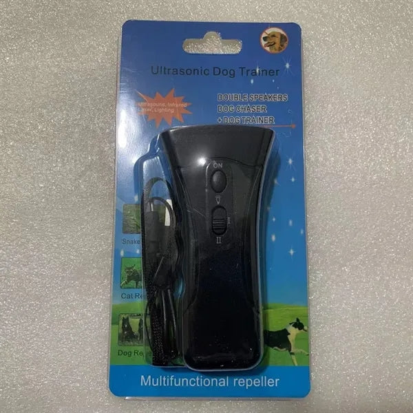 3-in-1 Ultrasonic Dog Chaser Trainer with Flashlight