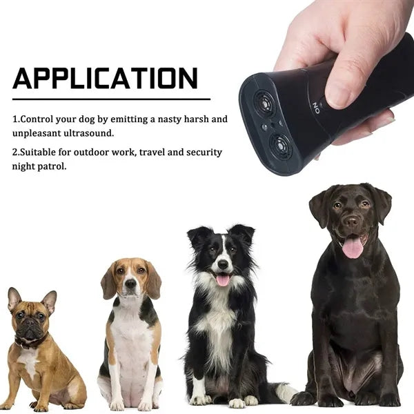 3-in-1 Ultrasonic Dog Chaser Trainer with Flashlight