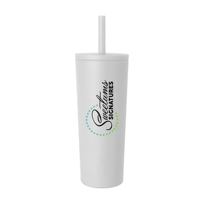 24 oz Double Wall Tumbler with Leak Proof Straw