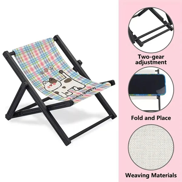 Mini Folding Chair Cell Phone Stand