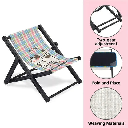 Mini Folding Chair Cell Phone Stand