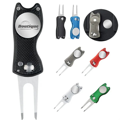 Golf Foldable Metal Green Tool W/ Magnetic Putt Alignment