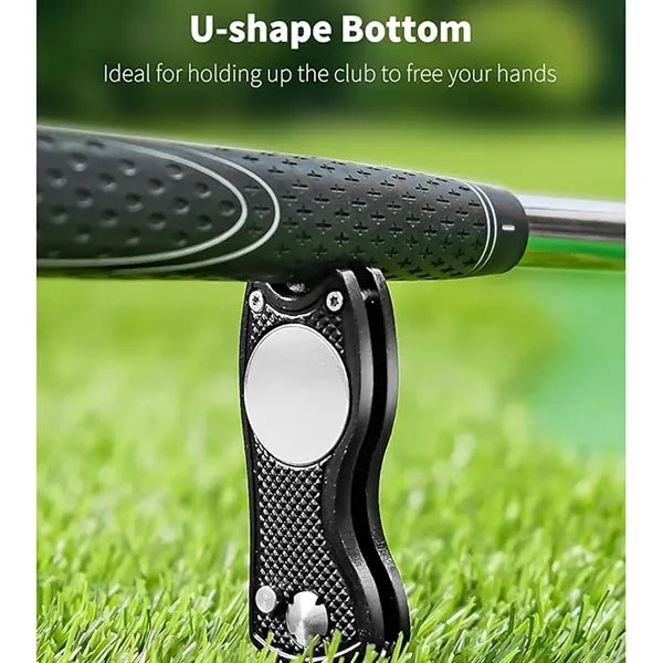 Golf Foldable Metal Green Tool W/ Magnetic Putt Alignment