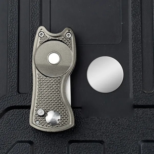 Golf Foldable Metal Green Tool W/ Magnetic Putt Alignment