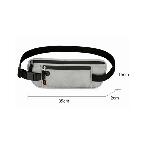 RFID Travel Waist Bag Passport Wallet W/ Headphone Jack