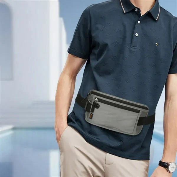 RFID Travel Waist Bag Passport Wallet W/ Headphone Jack