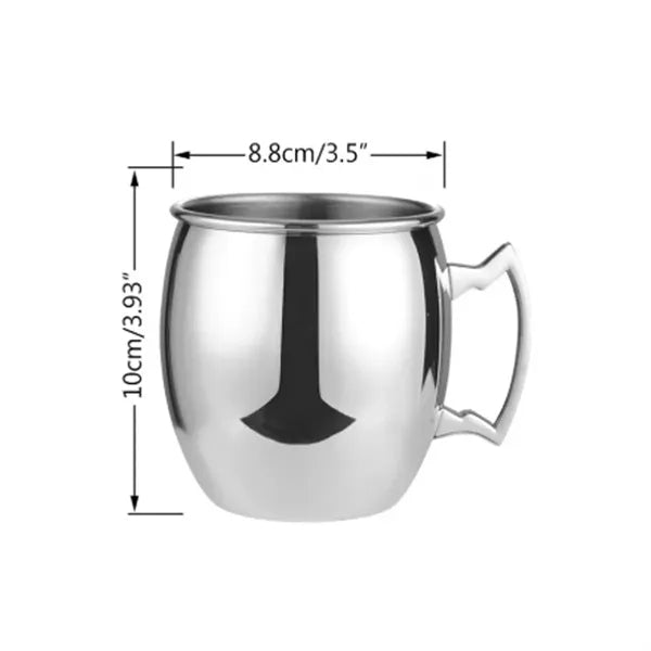 18oz Stainless Steel Moscow Mule Mug with Handle