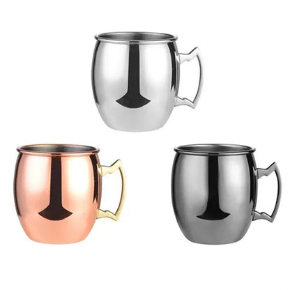 18oz Stainless Steel Moscow Mule Mug with Handle