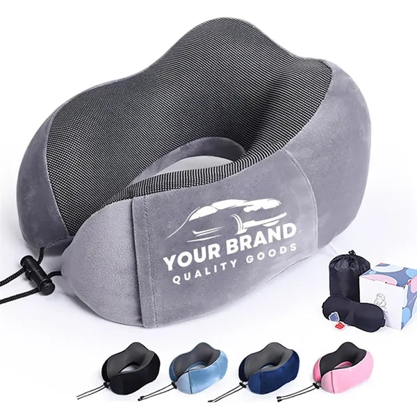 Cationic fabric Foldable Memory Foam Neck Protection Pillow