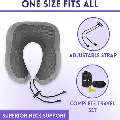 Cationic fabric Foldable Memory Foam Neck Protection Pillow