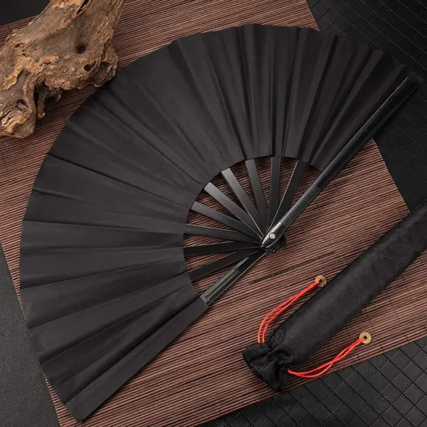 10" Traditional Evernts Folding Fan with Storage Bag